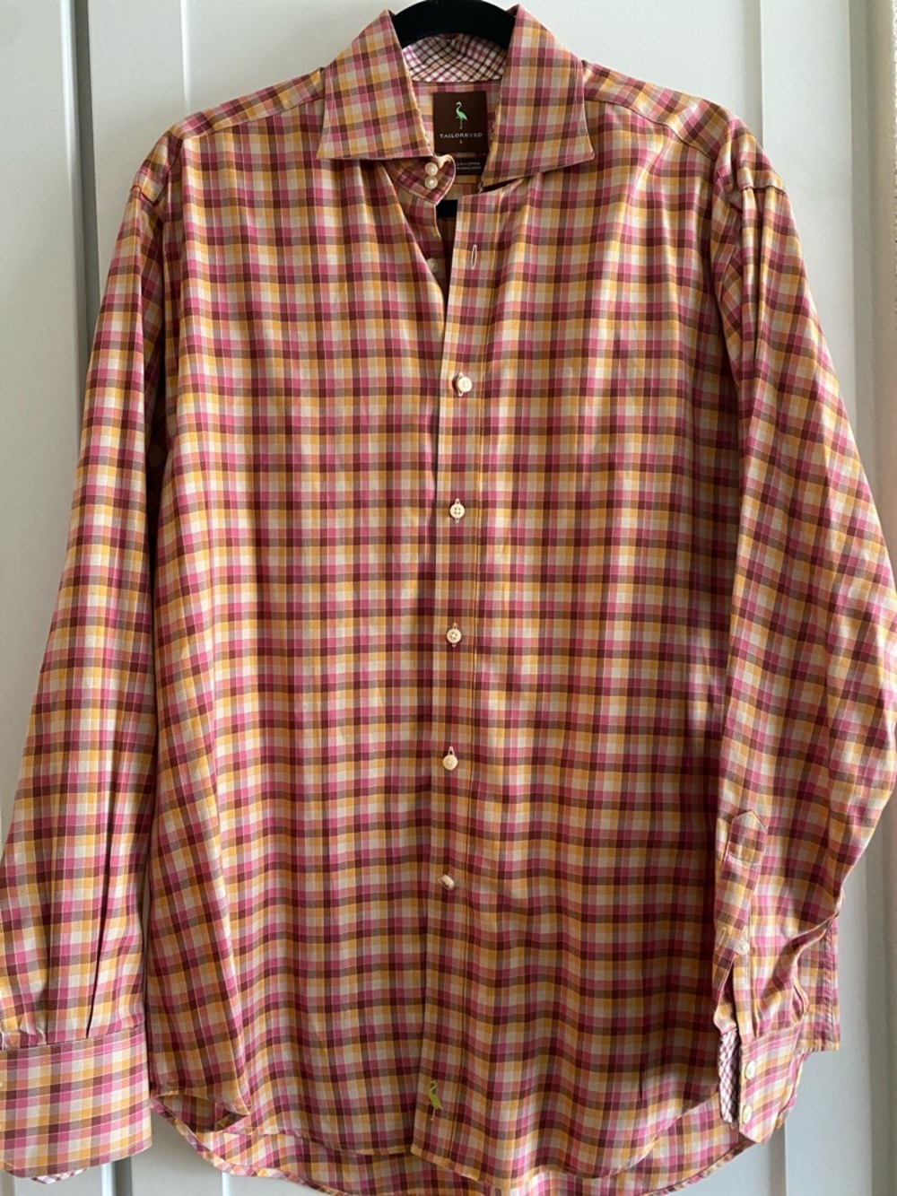 Tailorbyrd Mens Plaid Shirt Size Large